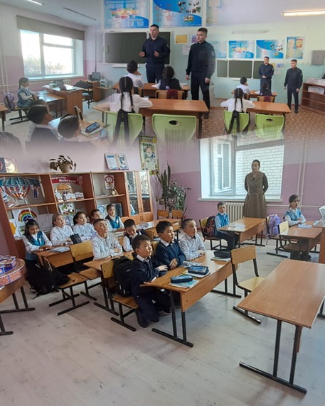 «Жасөспірімдер арасындағы қылмыс жасамау профилактикасы» тақырыбында профилактикалық ескерту жұмыстарын жүргізді.